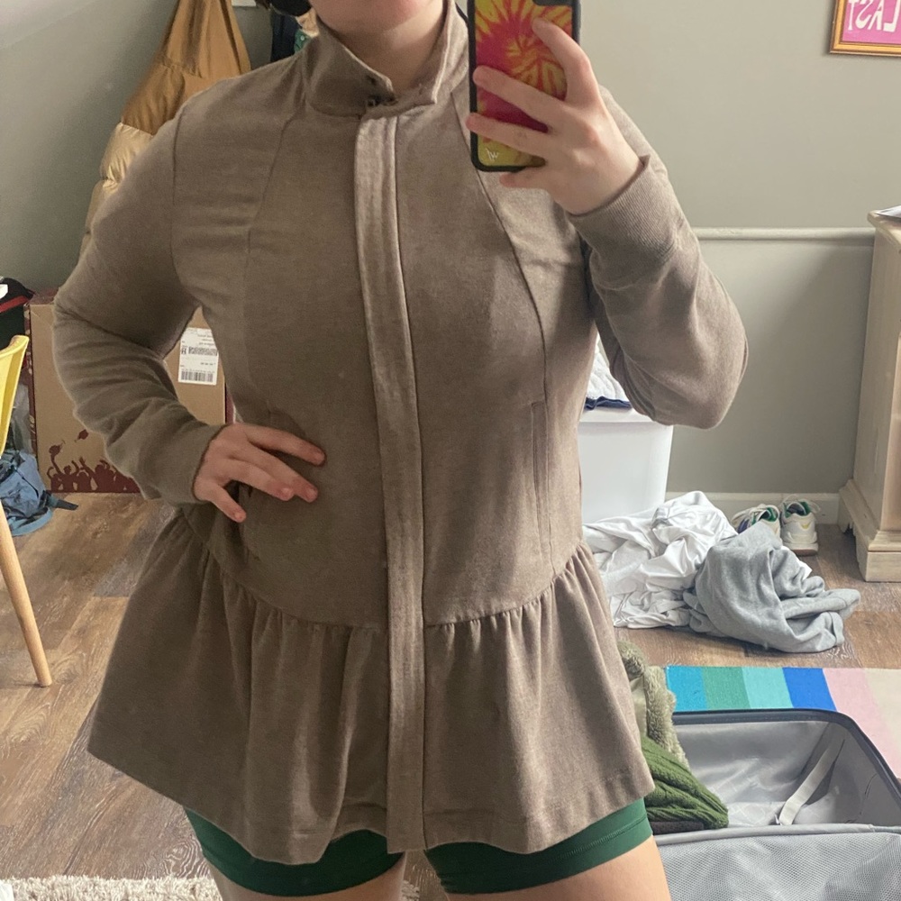 Cabi sweater super cute with a blazer over top of leather jacket